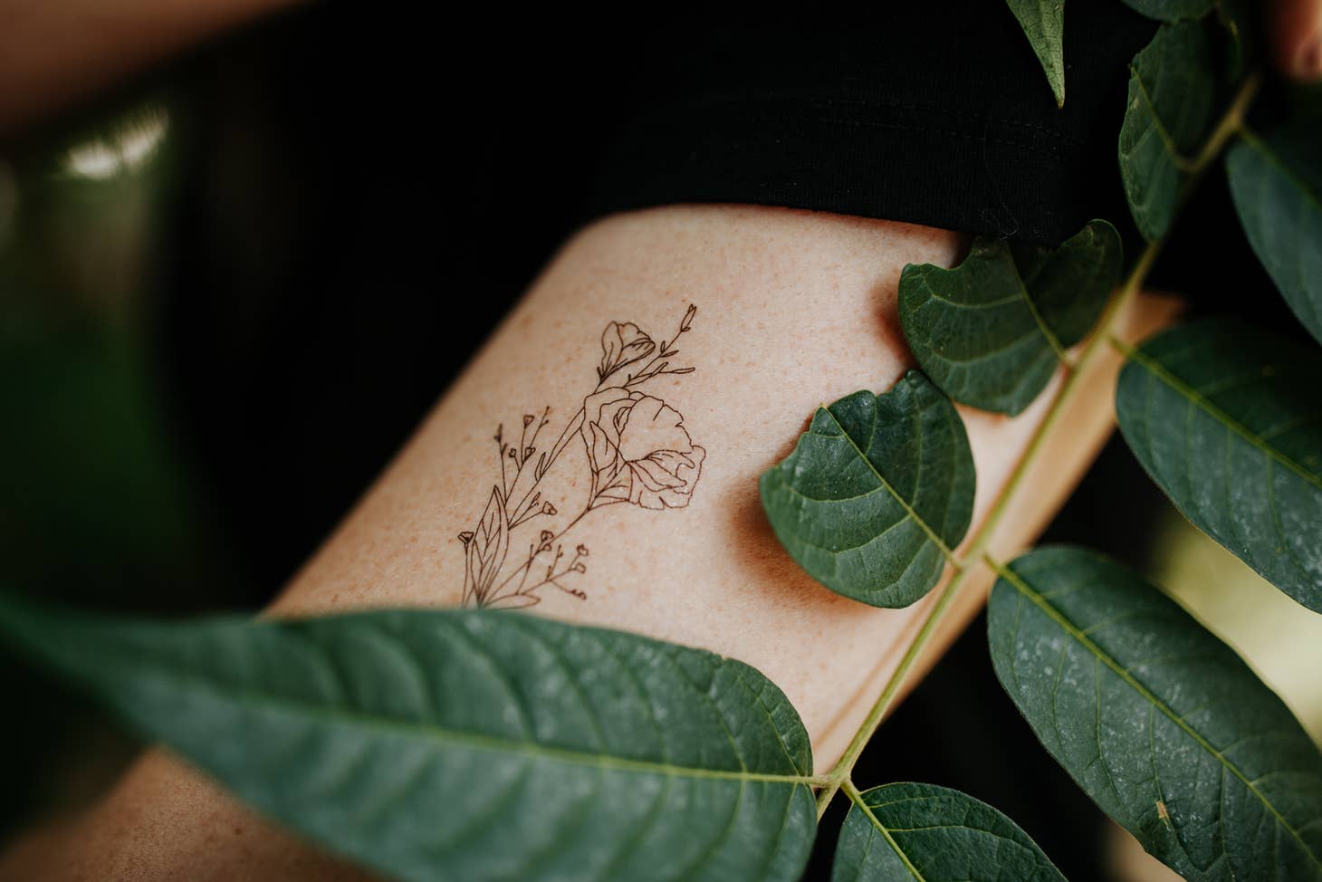 Wildflower Tattoo Small, Skylines are popular arm tattoos because they fit  perfectly across the width of the forearm.
